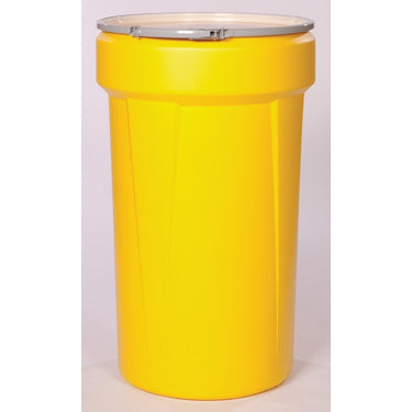 Eagle 55-Gallon Open Head Drum, Yellow w/Metal Lever Lock